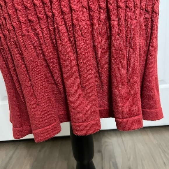 Anthropologie Maple Ribbed Sweater Dress Size Small Cableknit Cotton Angora - Picture 5 of 5